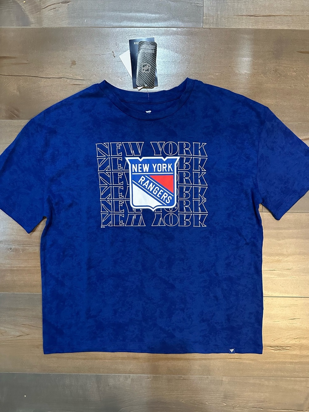 Fanatics Blue New York Rangers Short Sleeve Tee